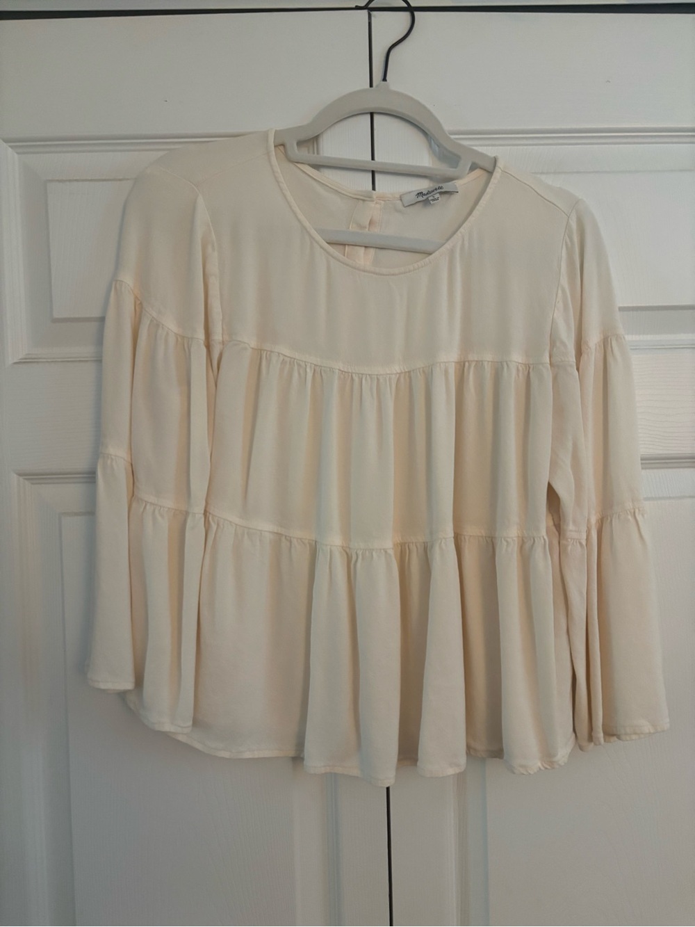 Madewell Tiered Ivory Blouse
